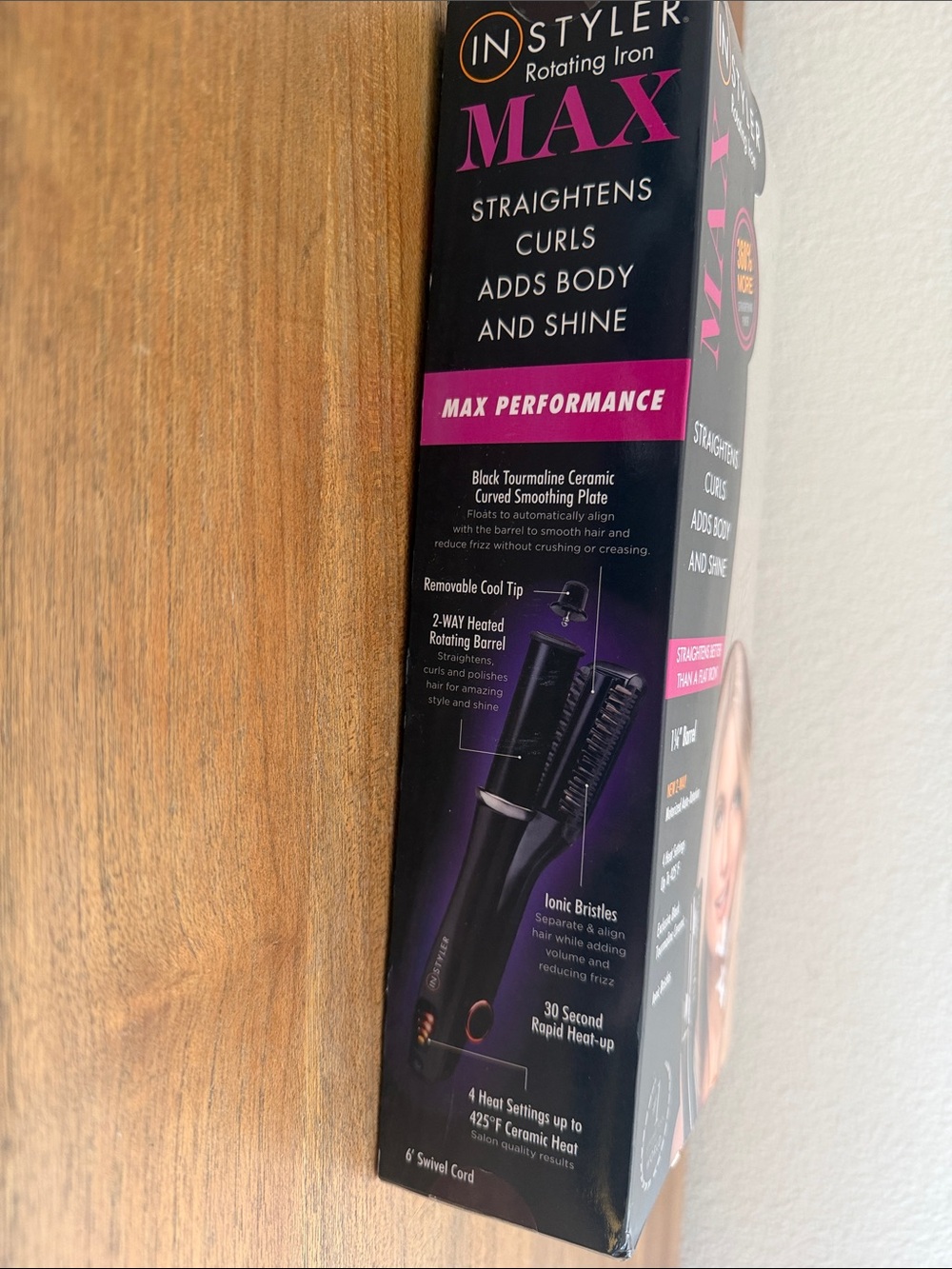 InStyler MAX Rotating Iron Hair Styler - Hot Pink - Picture 2 of 4